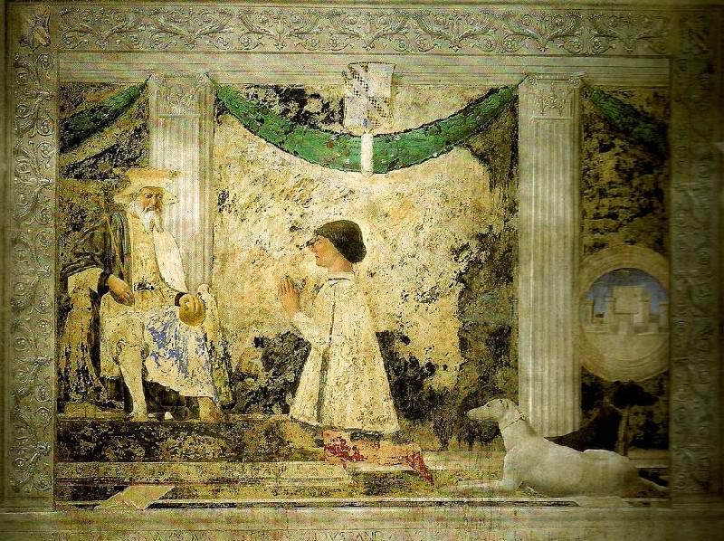 Piero della Francesca rimini, san francesco fresco and tempera oil painting image